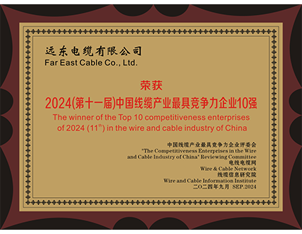 中國線纜產(chǎn)業(yè)最具競(jìng)爭(zhēng)力企業(yè)10強(qiáng)